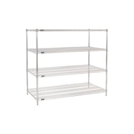 Global Equipment Nexel    Chrome Wire Shelving Starter - 72"W x 30"D x 54"H 30725C